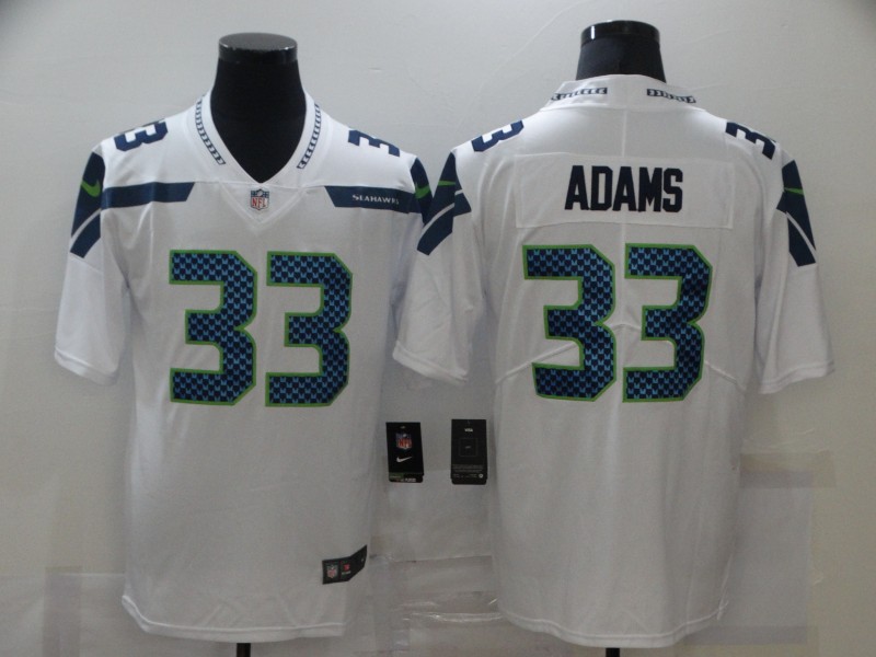 Men's Seattle Seahawks Jamal Adams #33 White Jersey
